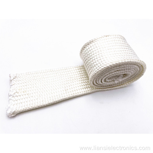 flexible heat insulation silica braided sleeve for cables